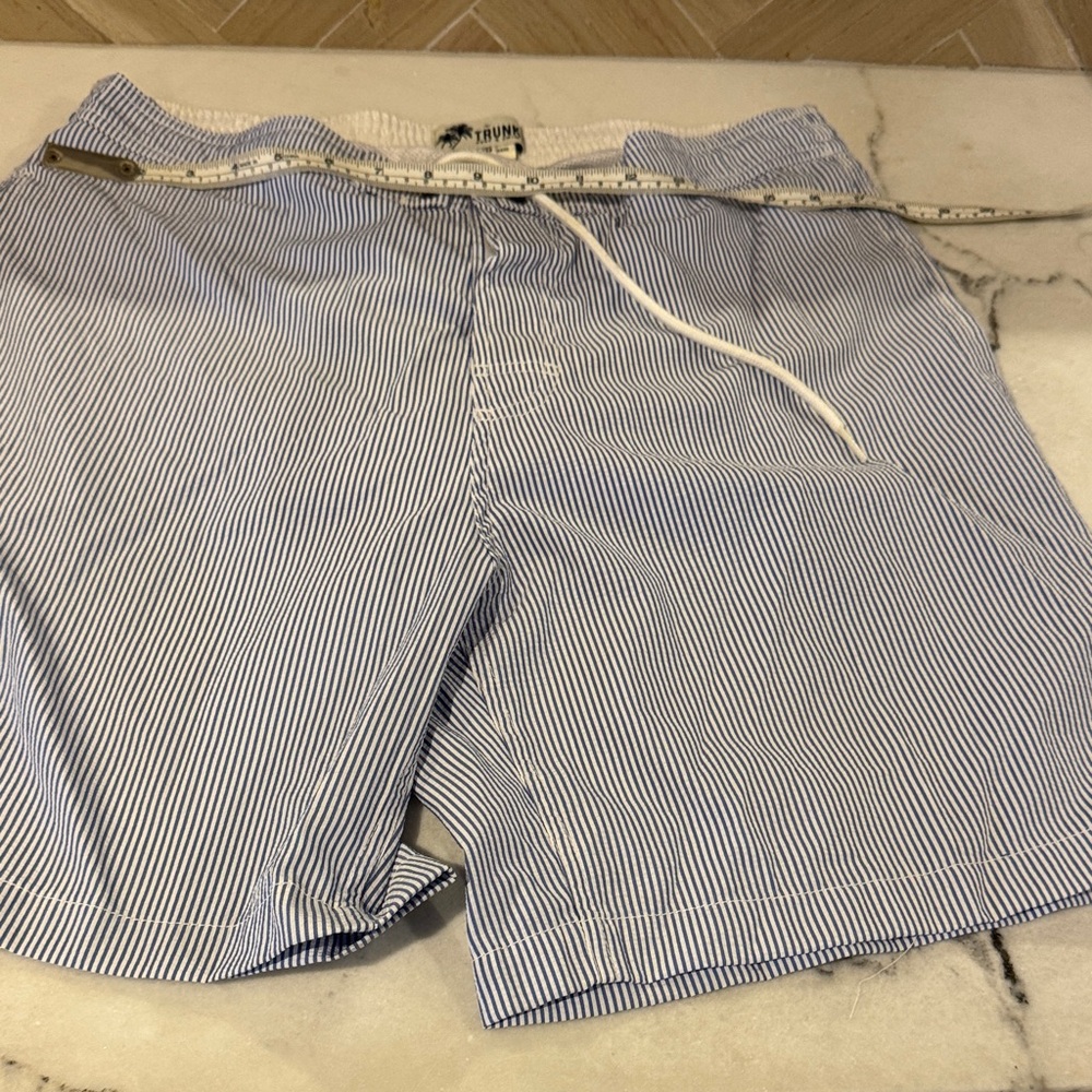 Classic Blue Striped Men's swim trunks shorts